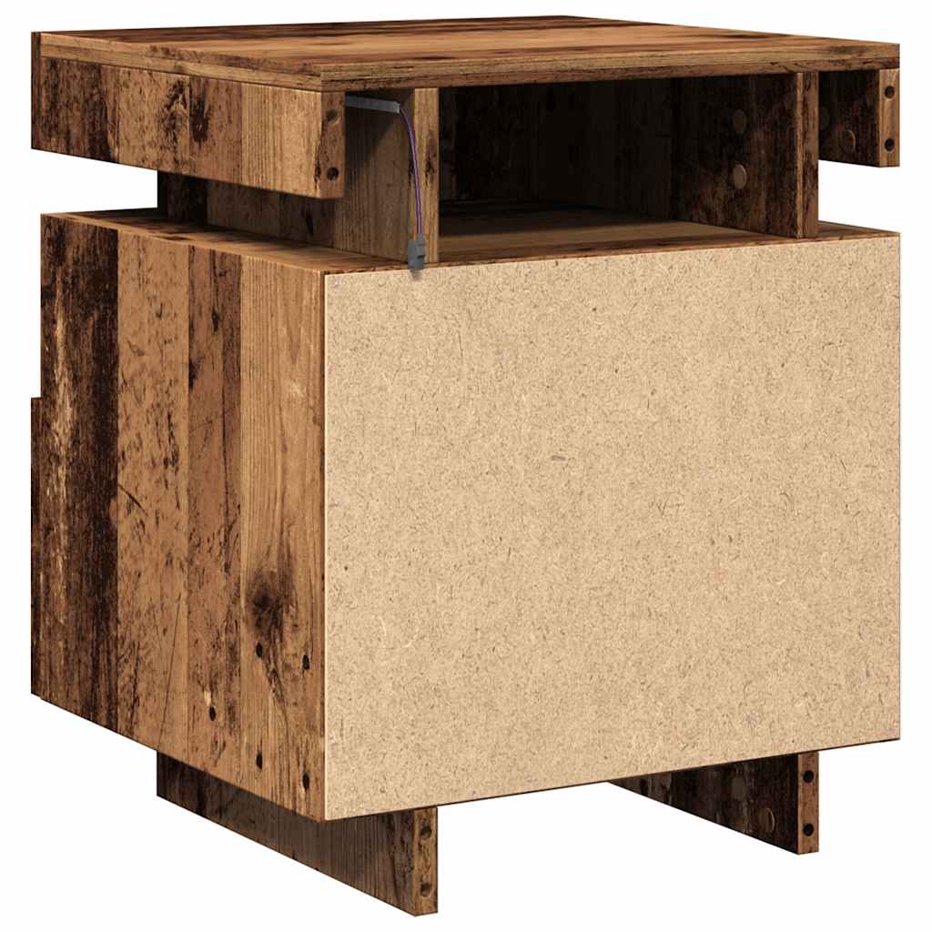 Comodino Con Luci Led 40X39X48,5 Cm