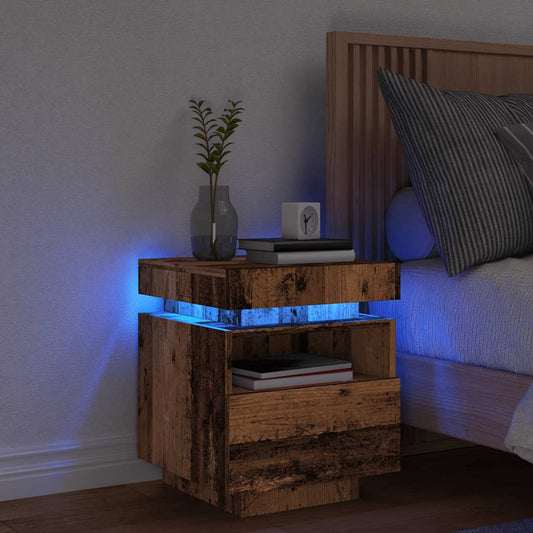 Comodino Con Luci Led 40X39X48,5 Cm
