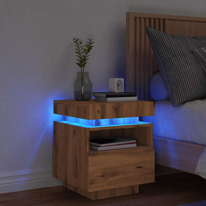 Comodino Con Luci Led 40X39X48,5 Cm