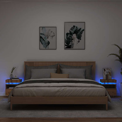 Comodino Con Luci Led 40X39X48,5 Cm