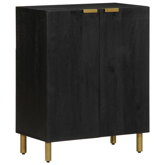Credenza Nera 60X33X75 Cm In Legno Multistrato Rovere Marrone