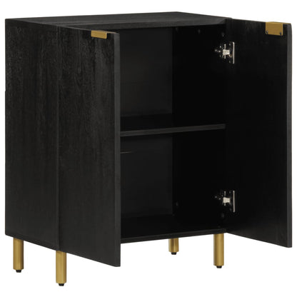 Credenza Nera 60X33X75 Cm In Legno Multistrato Rovere Marrone
