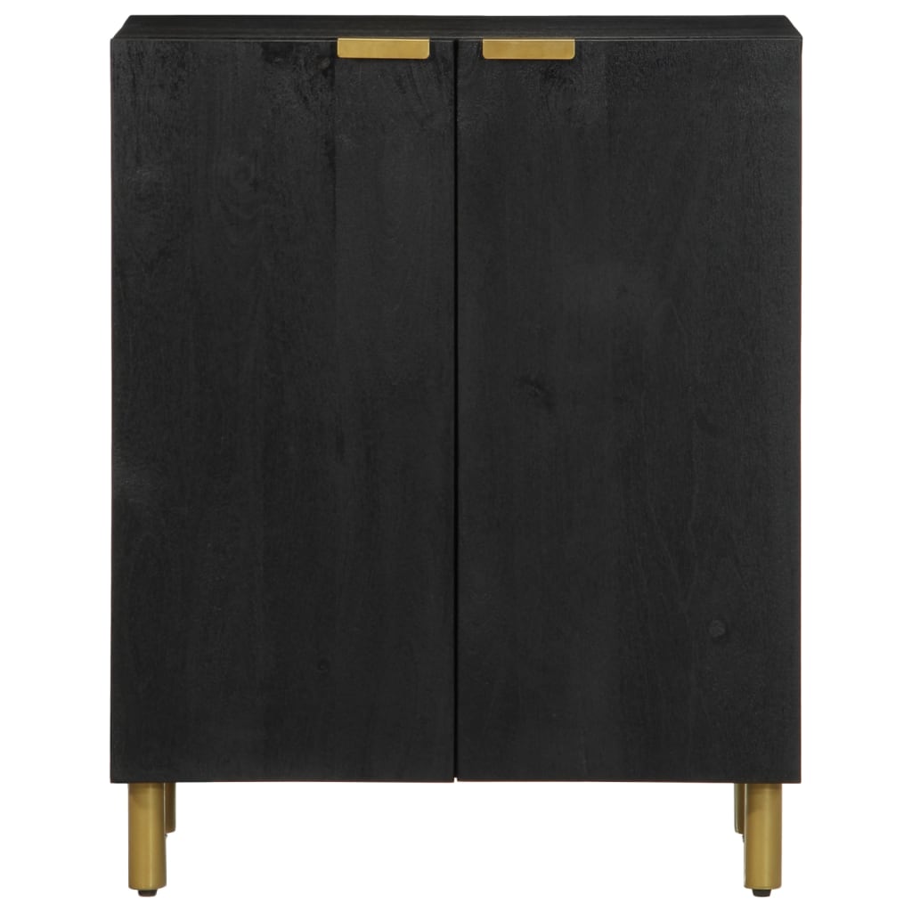 Credenza Nera 60X33X75 Cm In Legno Multistrato Rovere Marrone