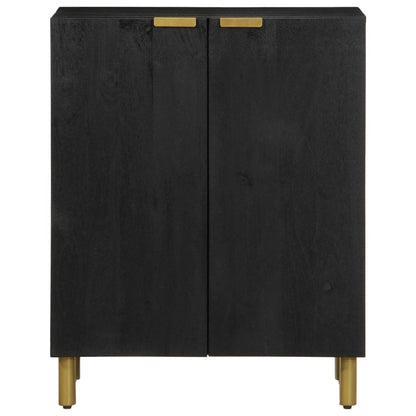 Credenza Nera 60X33X75 Cm In Legno Multistrato Rovere Marrone