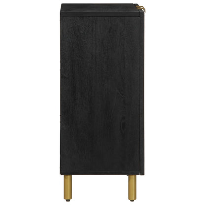 Credenza Nera 60X33X75 Cm In Legno Multistrato Rovere Marrone