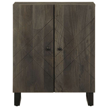 Credenza Nera 60X33X75 Cm In Legno Massello Di Mango