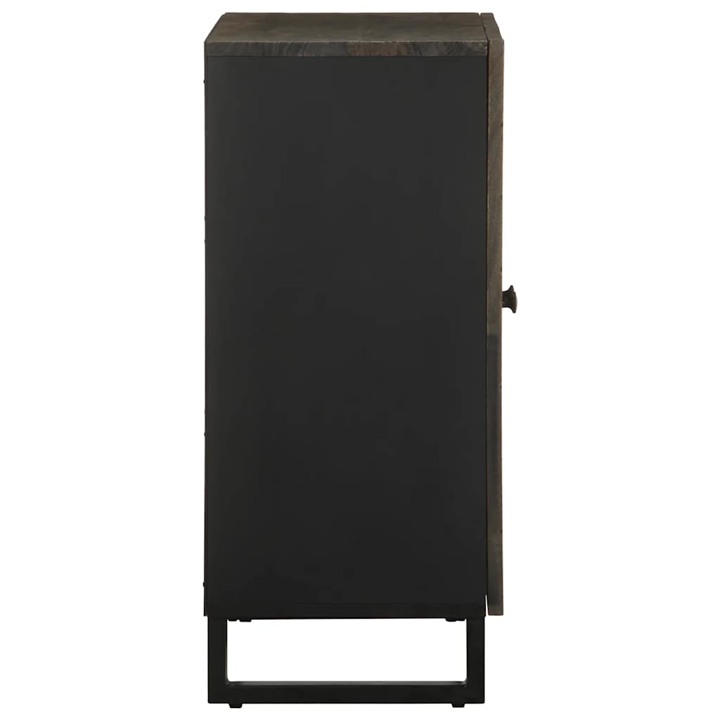 Credenza Nera 60X33X75 Cm In Legno Massello Di Mango