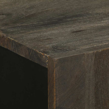 Credenza Nera 60X33X75 Cm In Legno Massello Di Mango