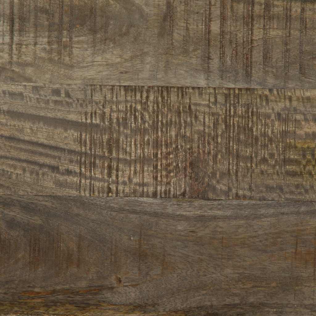 Comodino Grigio Chiaro 50X33X60 Cm In Legno Massello Di Mango