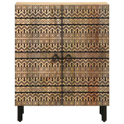 Credenza 60X33,5X75 Cm In Legno Massello Di Mango Grezzo