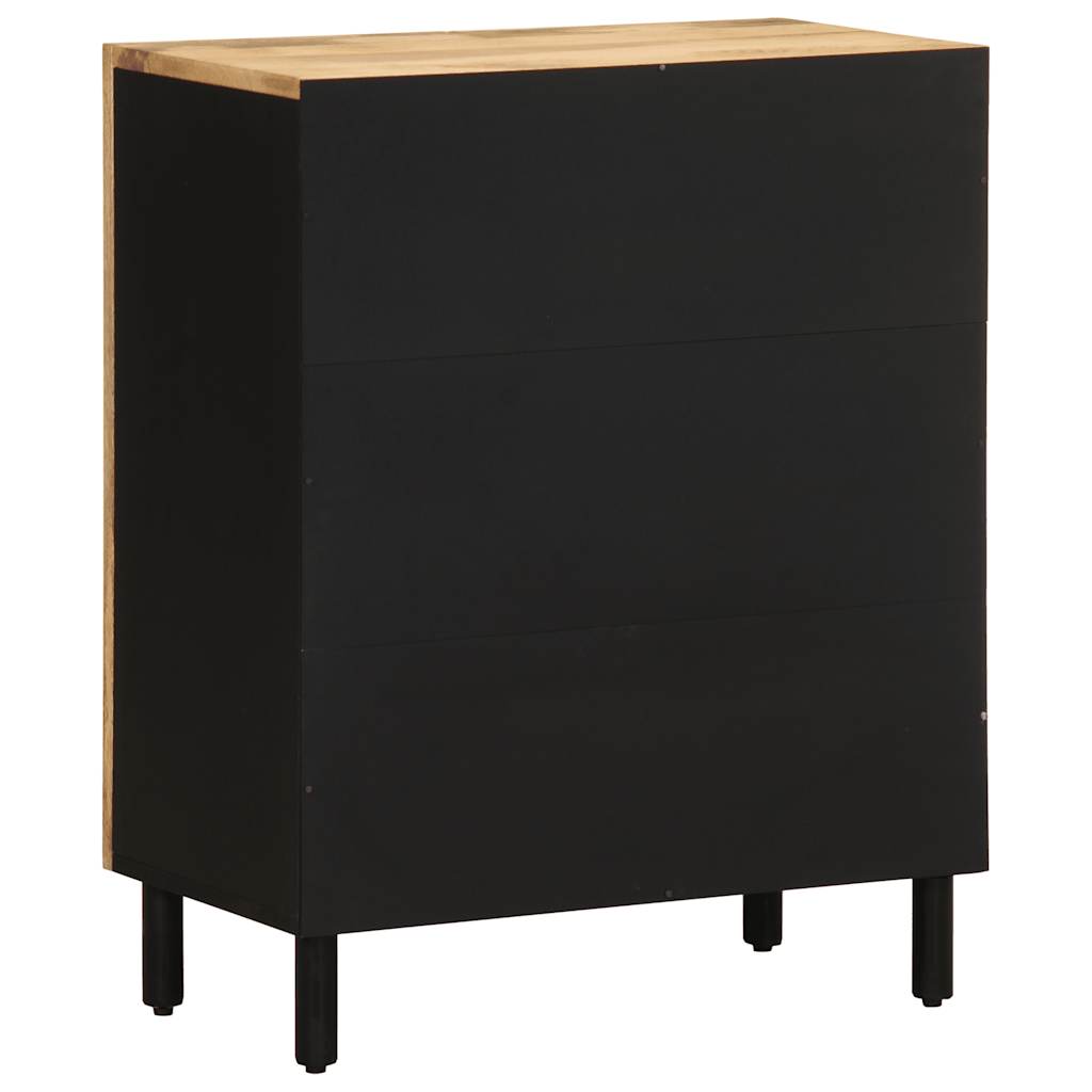 Credenza 60X33,5X75 Cm In Legno Massello Di Mango Grezzo