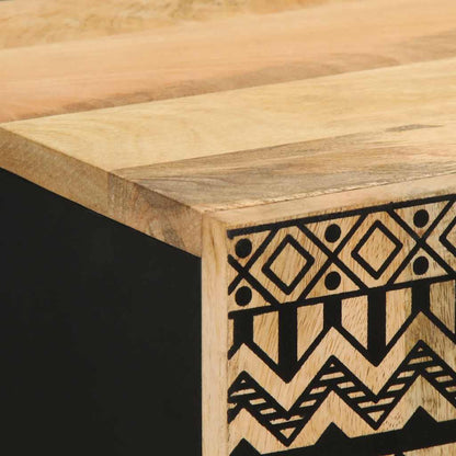 Credenza 60X33,5X75 Cm In Legno Massello Di Mango Grezzo
