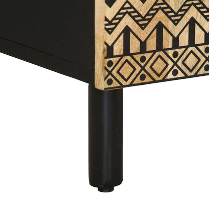 Credenza 60X33,5X75 Cm In Legno Massello Di Mango Grezzo