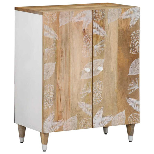 Credenza 60X33,5X75 Cm In Legno Massello Di Mango
