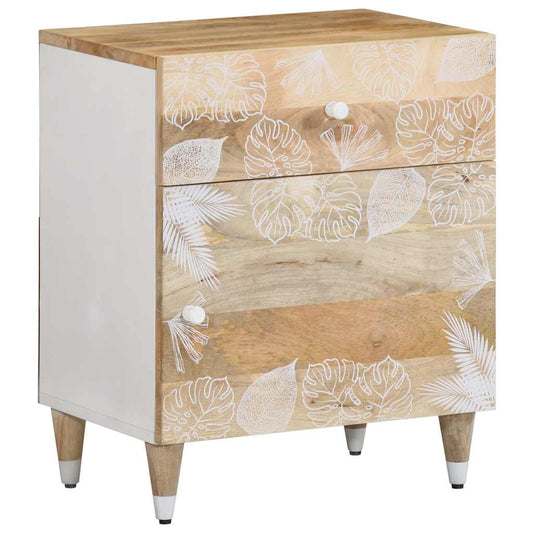 Comodino 50X33X60 Cm In Legno Massello Di Mango
