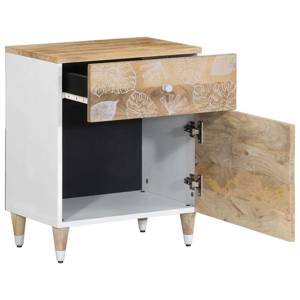 Comodino 50X33X60 Cm In Legno Massello Di Mango