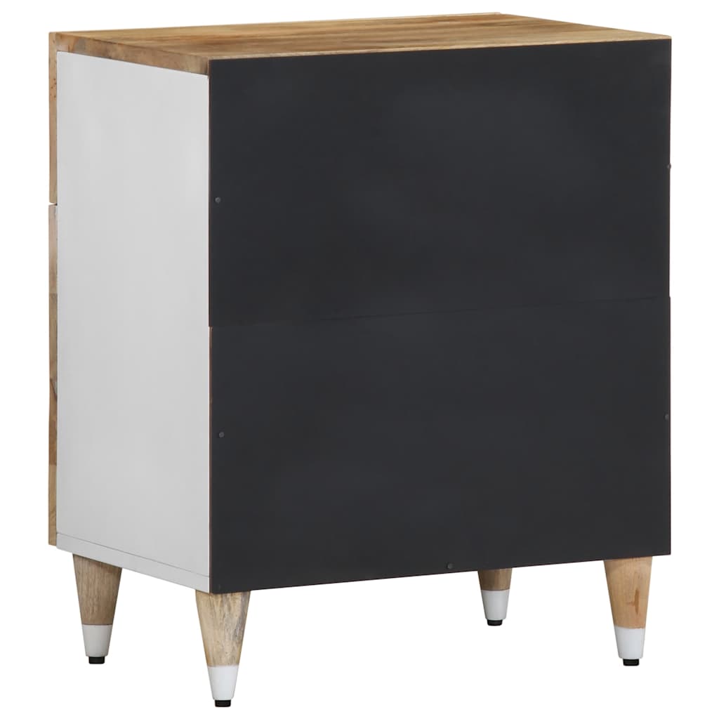 Comodino 50X33X60 Cm In Legno Massello Di Mango