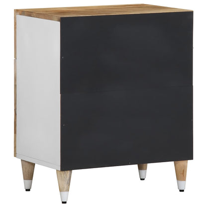 Comodino 50X33X60 Cm In Legno Massello Di Mango