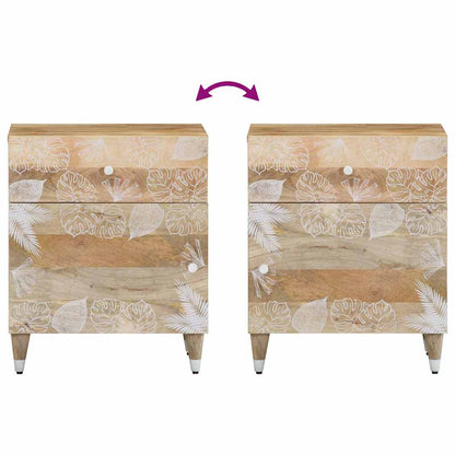 Comodino 50X33X60 Cm In Legno Massello Di Mango