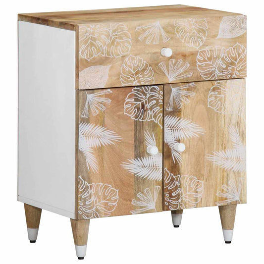 Comodino 50X33X60 Cm In Legno Massello Di Mango