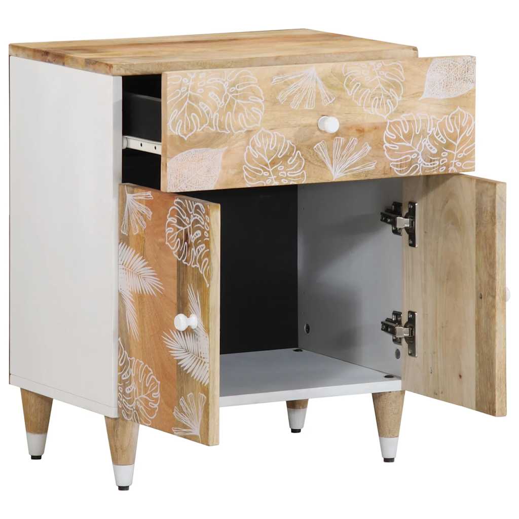 Comodino 50X33X60 Cm In Legno Massello Di Mango