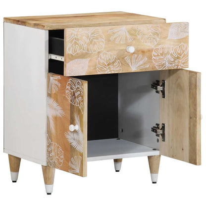 Comodino 50X33X60 Cm In Legno Massello Di Mango