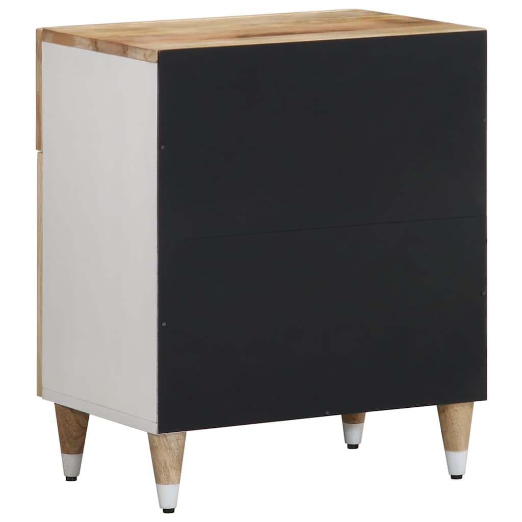 Comodino 50X33X60 Cm In Legno Massello Di Mango