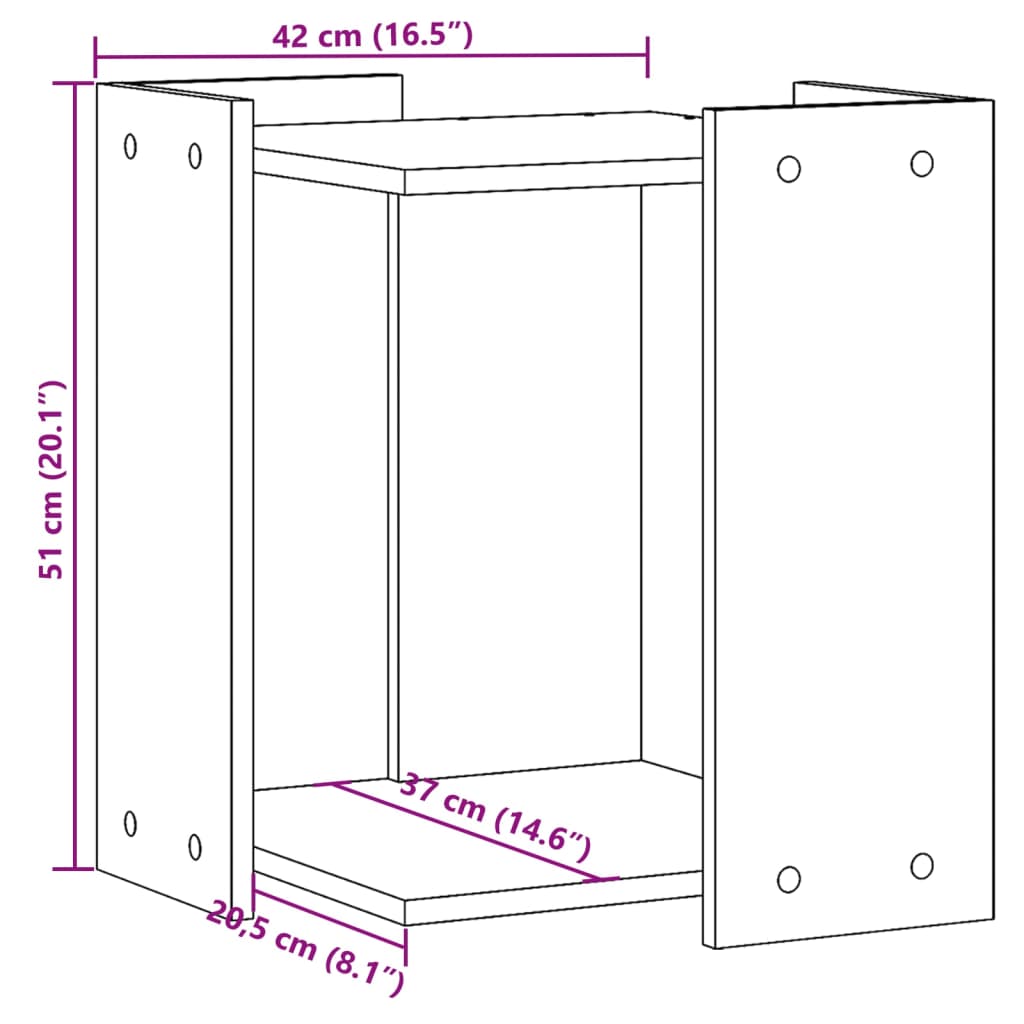 Recinto Per Lettiera Per Gatti 60X40X40 Cm In Truciolato