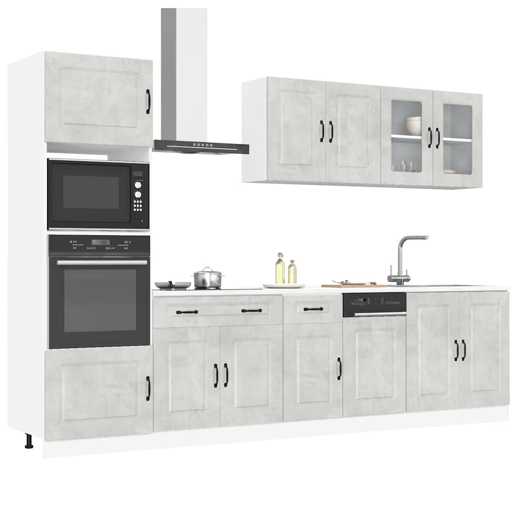 Set Mobili Da Cucina 7 Pz Kalmar Legno Vecchio In Truciolato