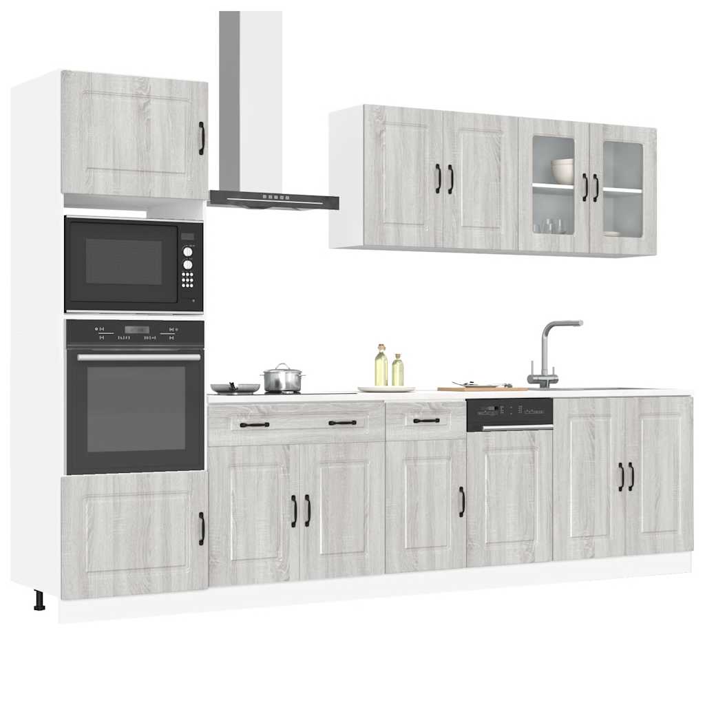 Set Mobili Da Cucina 7 Pz Kalmar Legno Vecchio In Truciolato