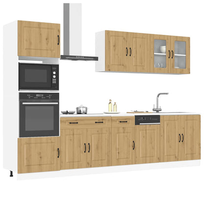Set Mobili Da Cucina 7 Pz Kalmar Legno Vecchio In Truciolato