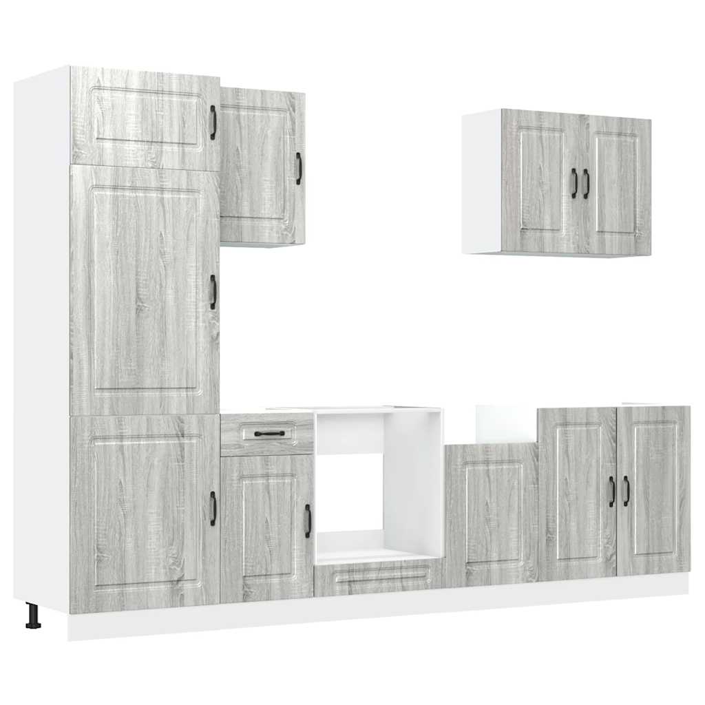 Set Mobili Da Cucina 7 Pz Kalmar In Truciolato