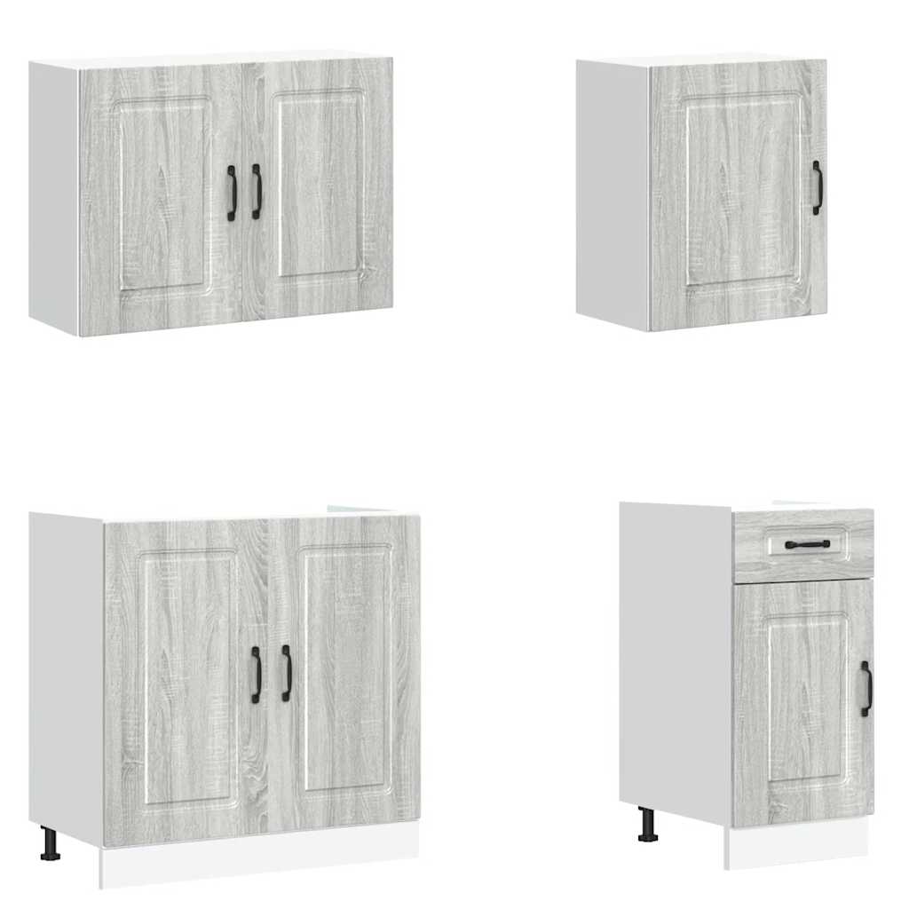 Set Mobili Da Cucina 7 Pz Kalmar In Truciolato