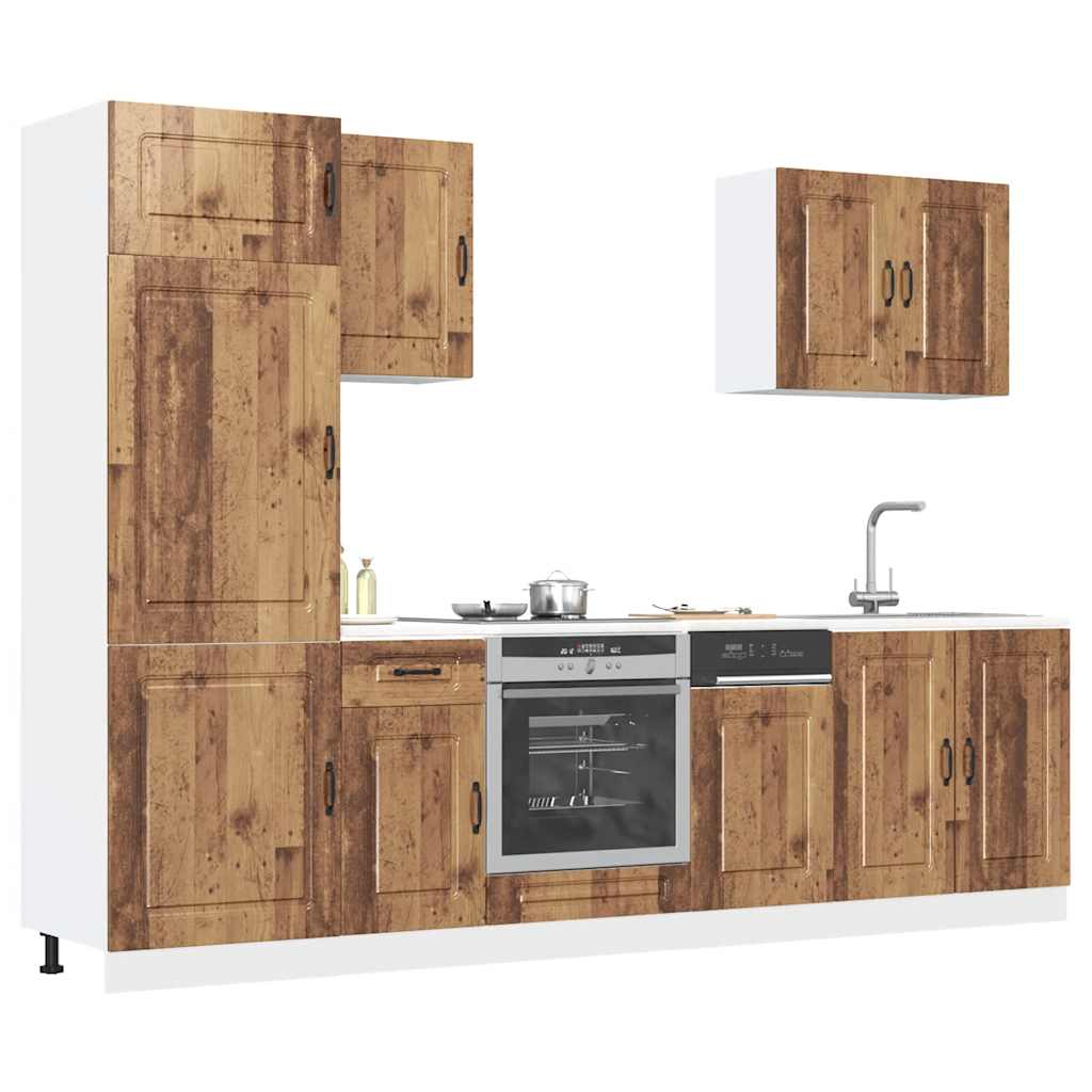 Set Mobili Da Cucina 7 Pz Kalmar In Truciolato