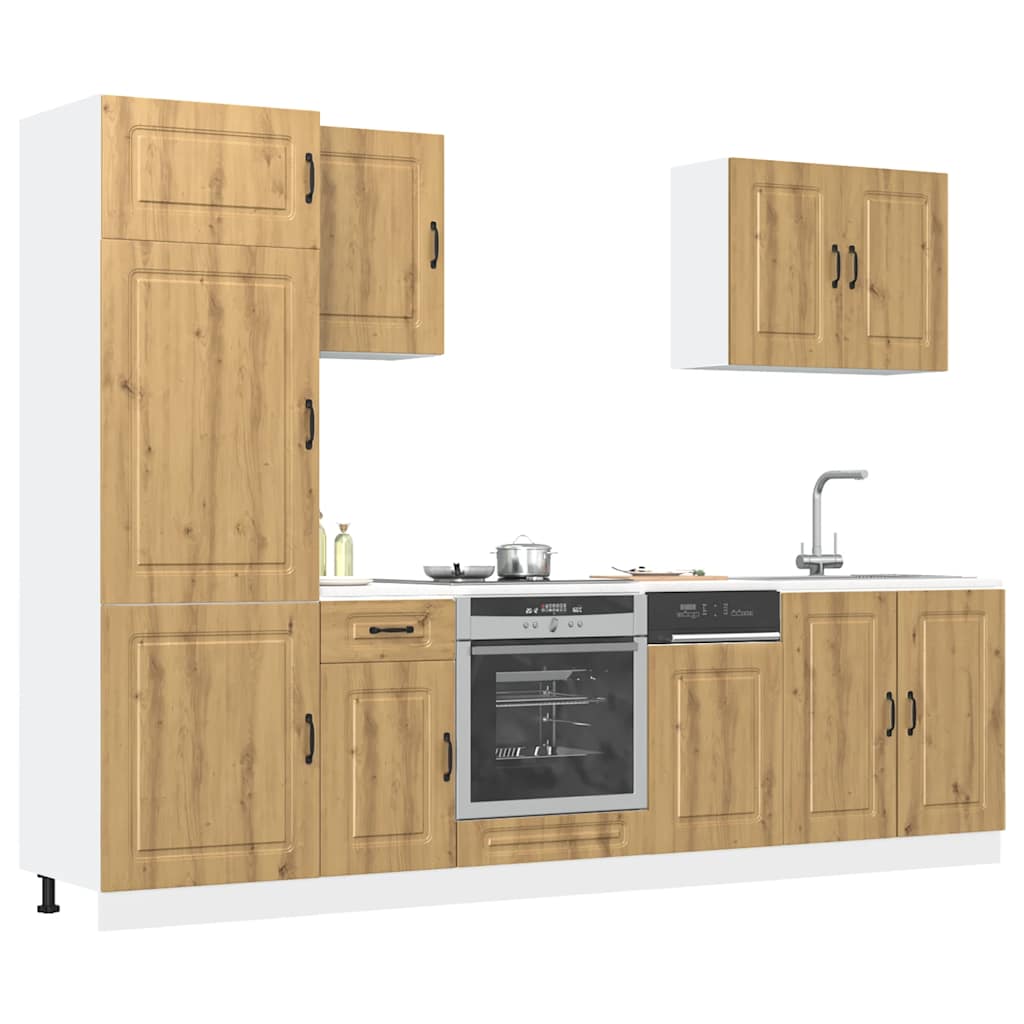Set Mobili Da Cucina 7 Pz Kalmar In Truciolato