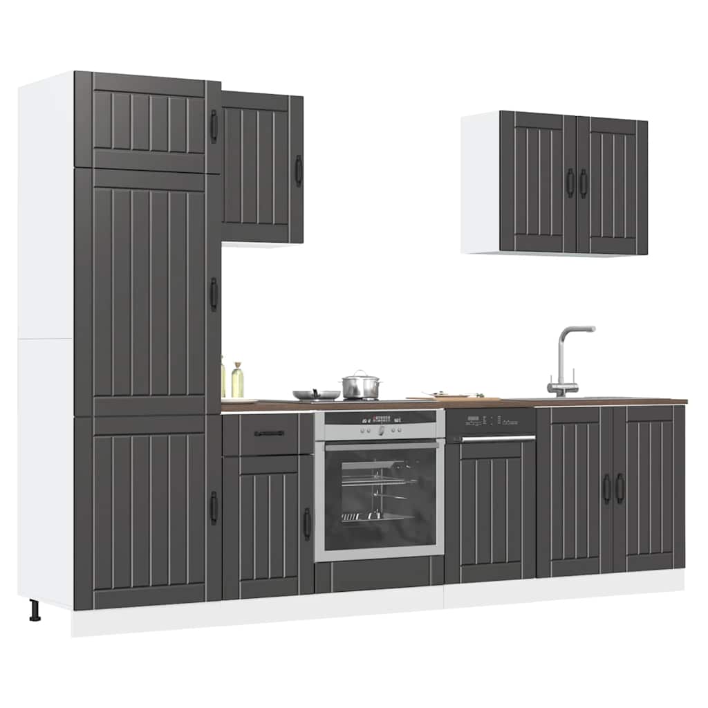 Set Mobili Da Cucina 7 Pz Kalmar In Truciolato