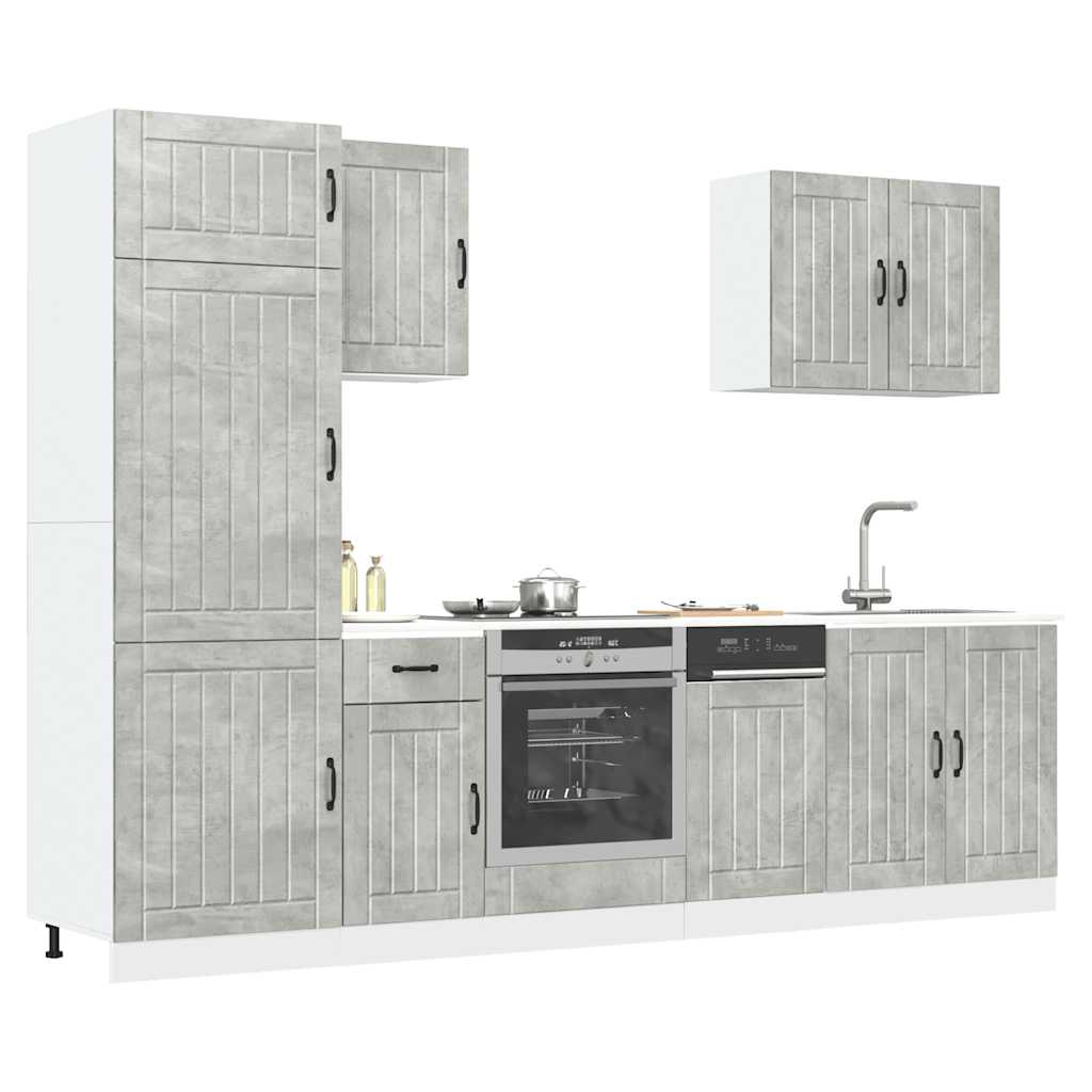 Set Mobili Da Cucina 7 Pz Kalmar In Truciolato