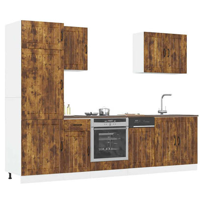 Set Mobili Da Cucina 7 Pz Kalmar In Truciolato
