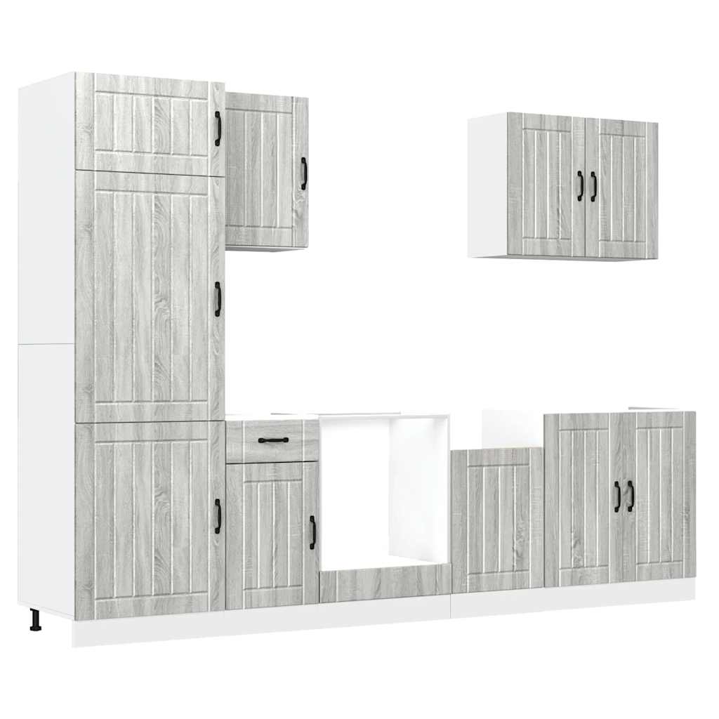Set Mobili Da Cucina 7 Pz Kalmar In Truciolato
