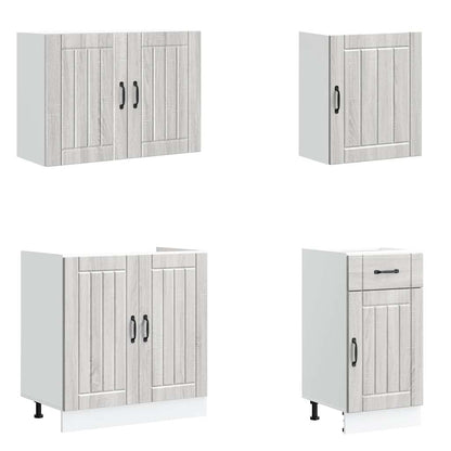 Set Mobili Da Cucina 7 Pz Kalmar In Truciolato