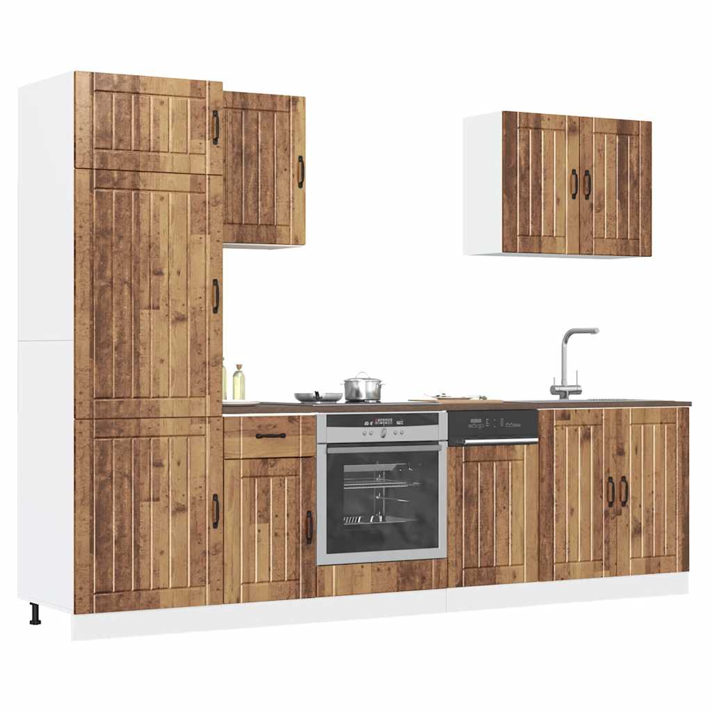 Set Mobili Da Cucina 7 Pz Kalmar In Truciolato