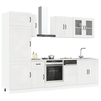 Set Mobili Da Cucina 8 Pz Kalmar Neri Legno Multistrato