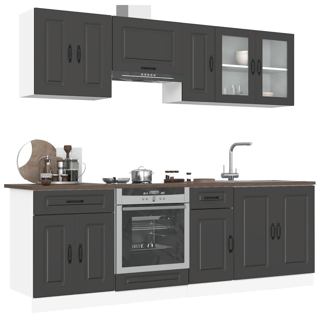 Set Mobili Da Cucina 8 Pz Kalmar In Truciolato
