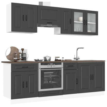 Set Mobili Da Cucina 8 Pz Kalmar In Truciolato
