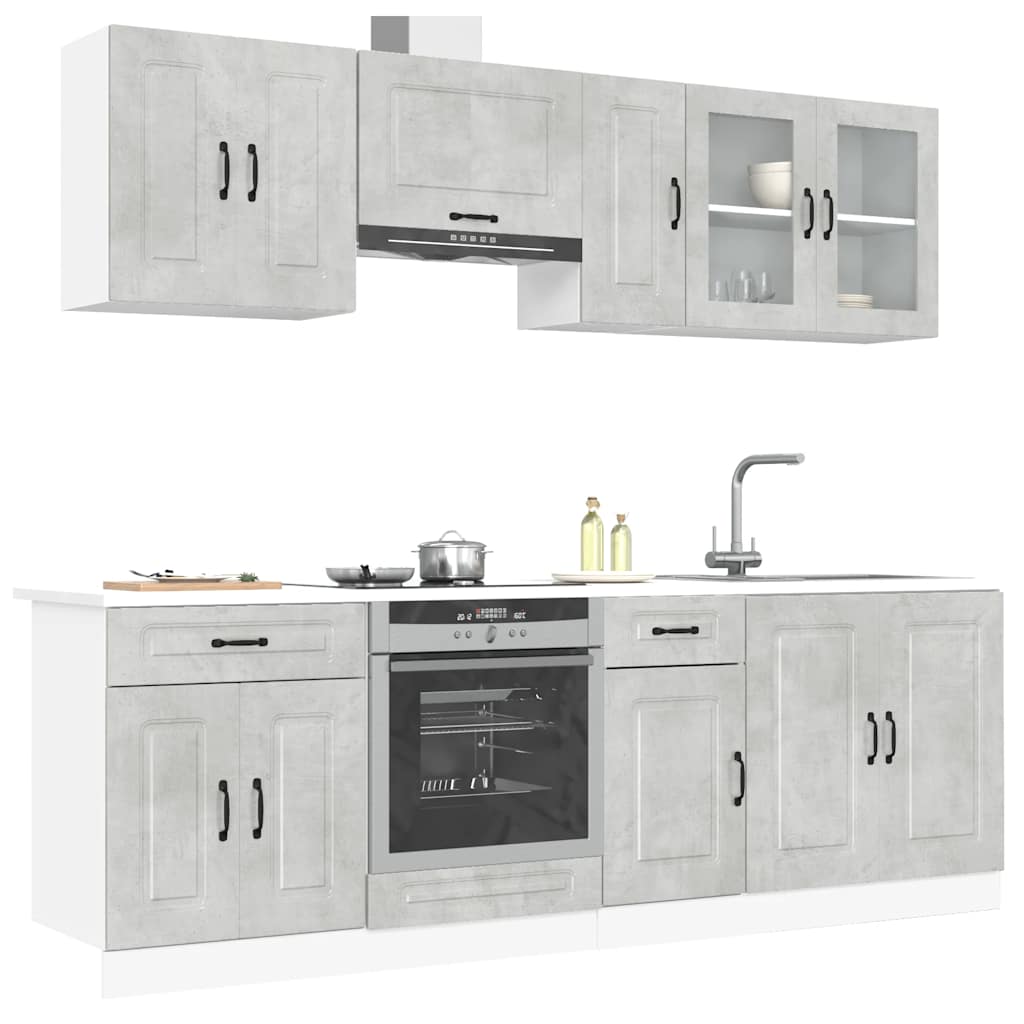 Set Mobili Da Cucina 8 Pz Kalmar In Truciolato