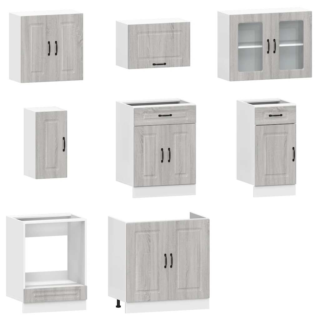 Set Mobili Da Cucina 8 Pz Kalmar In Truciolato