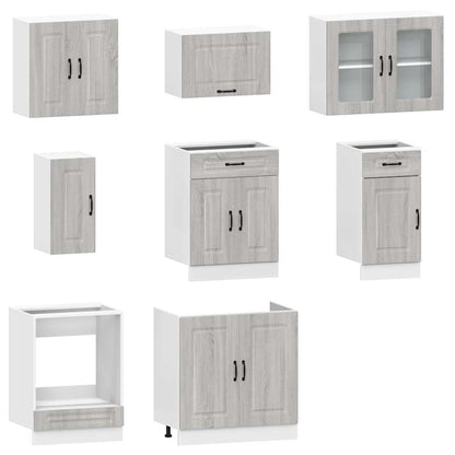 Set Mobili Da Cucina 8 Pz Kalmar In Truciolato