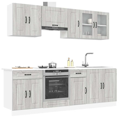 Set Mobili Da Cucina 8 Pz Kalmar In Truciolato