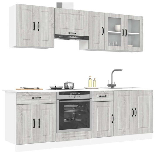 Set Mobili Da Cucina 8 Pz Kalmar In Truciolato