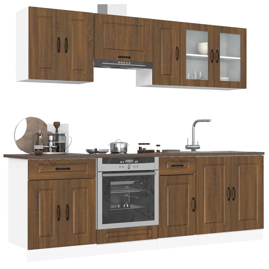 Set Mobili Da Cucina 8 Pz Kalmar In Truciolato